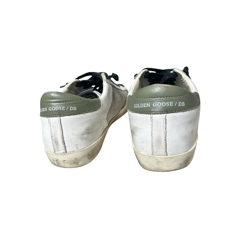 Golden Goose Superstar Sneaker Green heel tab  Silver Glitter Pink Star 40 US 9